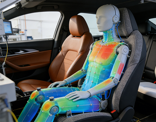 Automotive seat comfort assessment - dummy model in natural sitting posture for seat comfort validation