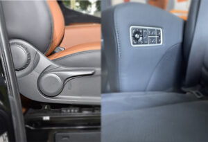 Comparison chart of manual and electric car seats