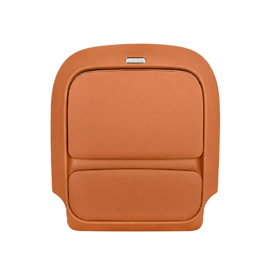 Cognac Luxury Van Seat Back Panel with Folding Tray Table